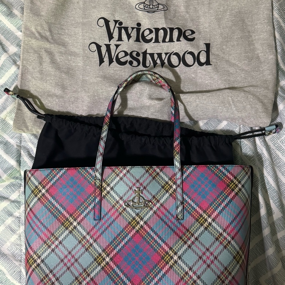 Authentic Vivienne Westwood MacAndy Tartan Tote Bag - Polly - Picture 1 of 8